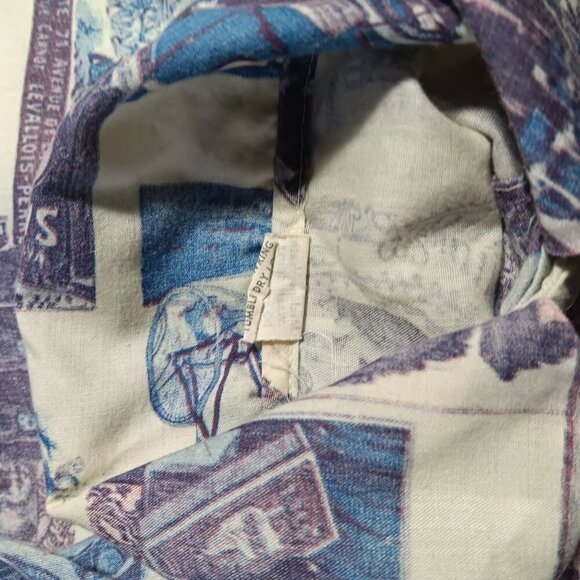 sz 8-10 True Vtg 70s Girls Collared Boho Hippy Photo graphic 20s theme SHIRT - Picture 8 of 8